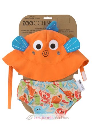 Maillot et Chapeau Poisson (3-6M) ZOO-122-010-007 Zoocchini 2