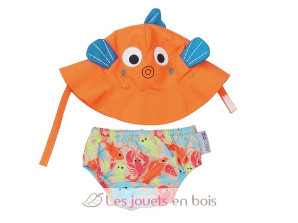 Maillot et Chapeau Poisson (3-6M) ZOO-122-010-007 Zoocchini 1