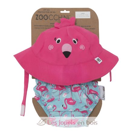 Maillot et Chapeau Flamant rose (6-12M) ZOO-122-010-017 Zoocchini 1