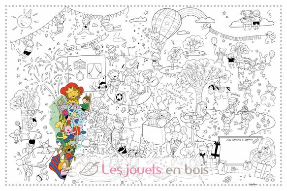 Poster à Colorier XXL - Le Monde Fantastique pour l'anniversaire de votre  enfant - Annikids