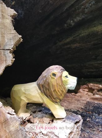 Figurine Lion en bois WU-40451 Wudimals 3