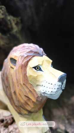 Figurine Lion en bois WU-40451 Wudimals 4
