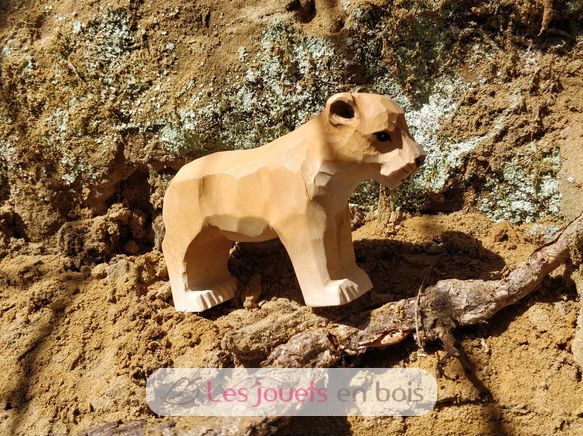 Figurine Lionceau en bois WU-40463 Wudimals 3