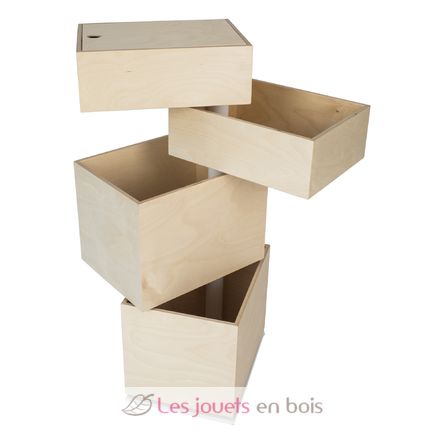 Coffre à jouets Carousel – 4 boites TOYCAR4BOX In2wood 6