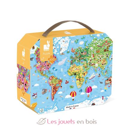 Puzzle Géant du Monde 300 pcs J02549 Janod 1