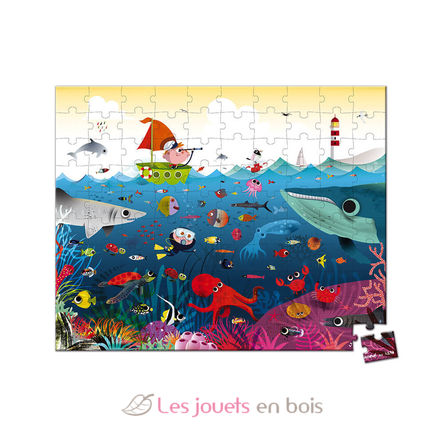 Puzzle Monde sous-marin 100 pcs J02617 Janod 2