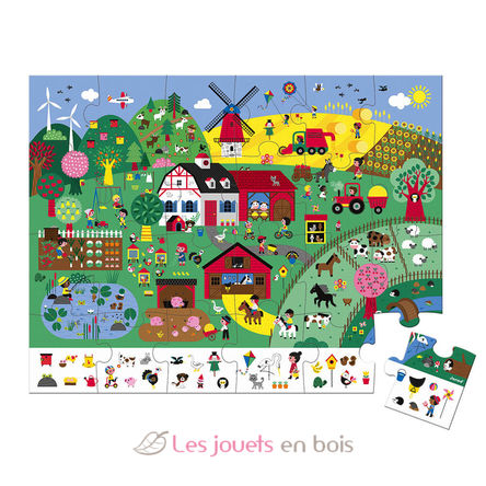 Puzzle d'observation La Ferme 24 pcs J02645 Janod 2