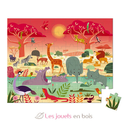 Puzzle Réserve animalière 54 pcs J02650 Janod 2