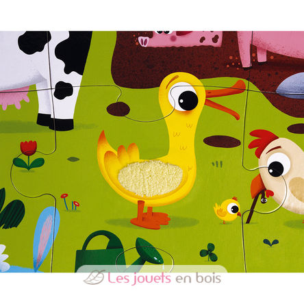Puzzle tactile de la Ferme J02772 Janod 5