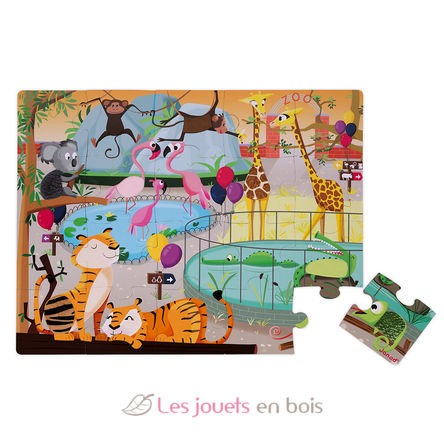 Puzzle tactile Une Journée au Zoo J02774 Janod 2