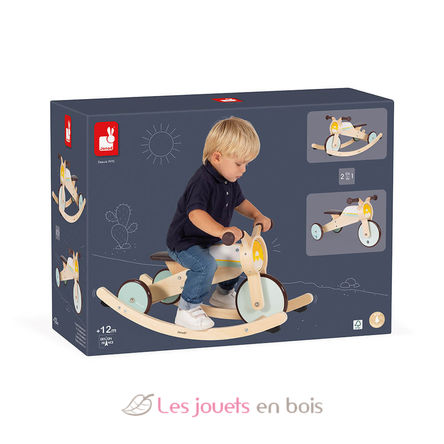 Tricycle à bascule et porteur J03284 Janod 9