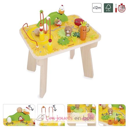 Table d'activités en bois Ferme J03321 Janod 7