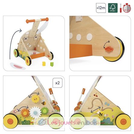 Chariot de marche multi-activités Lapin J03326 Janod 3