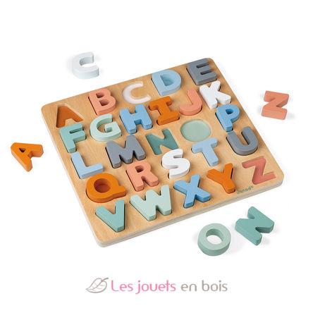 Puzzle éducatif en Bois - Apprendre l'Alphabet Méthode Montessori