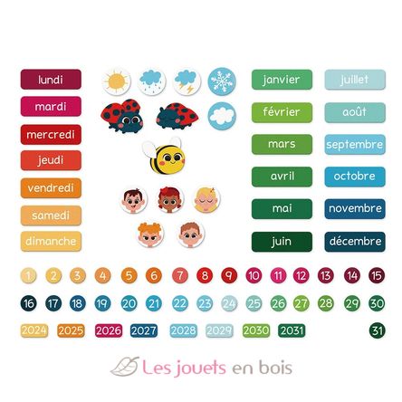 Calendrier magnétique en français J05466 Janod 4