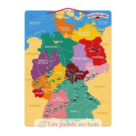 Puzzle carte d'Allemagne magnétique J05477 Janod 5