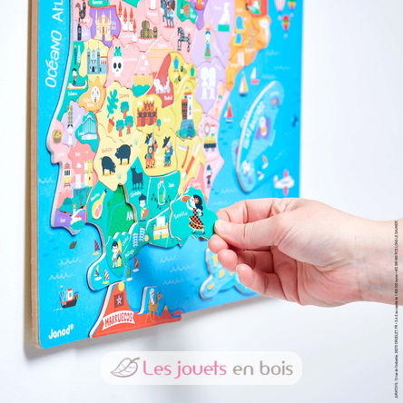 Puzzle carte Péninsule Ibérique magnétique J05478 Janod 3