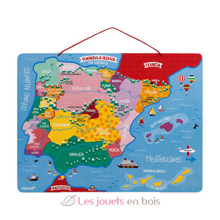 Puzzle carte Péninsule Ibérique magnétique J05478 Janod 5