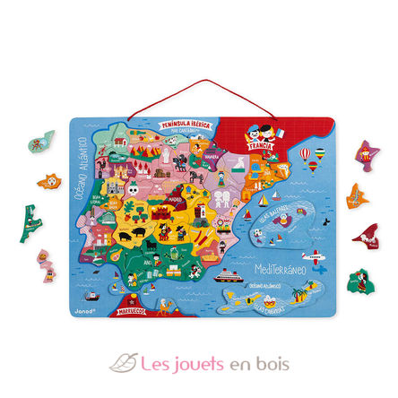 Puzzle carte Péninsule Ibérique magnétique J05478 Janod 1