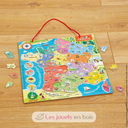 Puzzle carte de France magnétique J05480 Janod 2