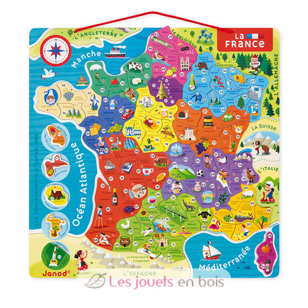 Puzzle carte de France magnétique J05480 Janod 5