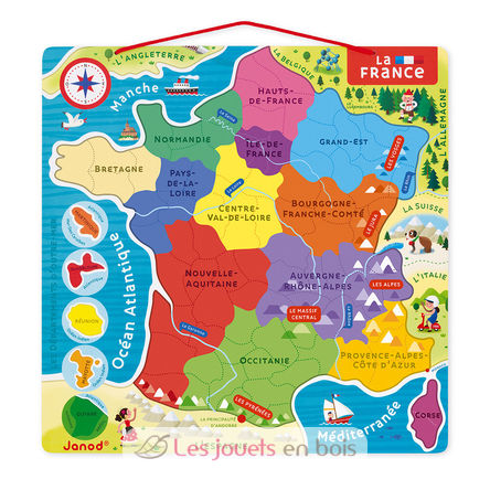 Puzzle carte de France magnétique J05480 Janod 6