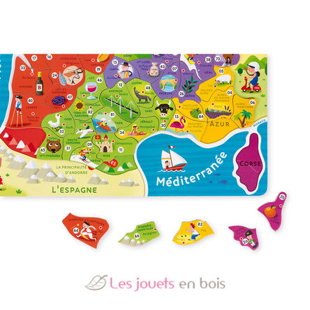 Puzzle carte de France magnétique J05480 Janod 7