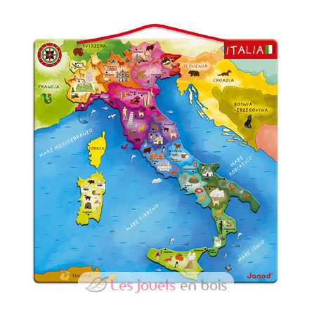 Puzzle carte d'Italie magnétique J05488 Janod 4