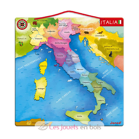 Puzzle carte d'Italie magnétique J05488 Janod 5