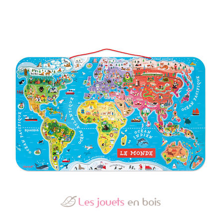 Puzzle Carte du Monde magnétique J05500 Janod 7