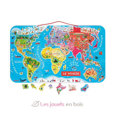 Puzzle Carte du Monde magnétique J05500 Janod 1