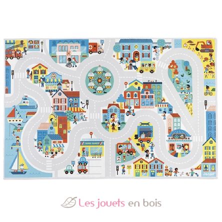 Tapis de jeu avec circuit Ville J05910 Janod 1