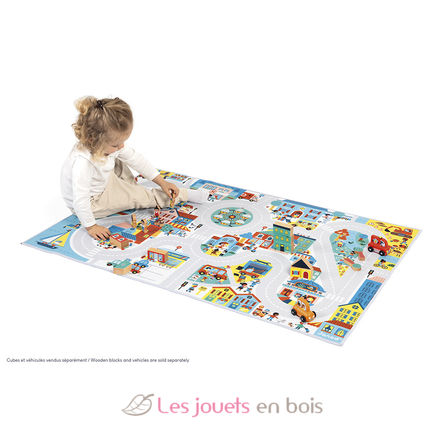 Tapis de jeu avec circuit Ville J05910 Janod 3