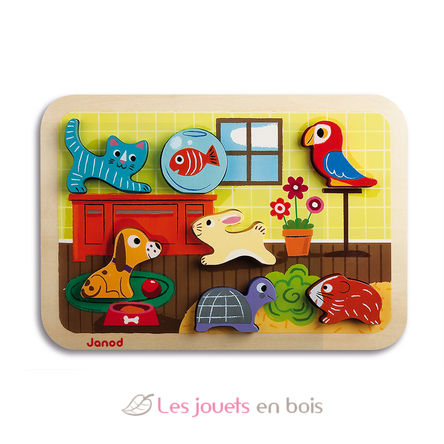 Puzzle 3D animaux domestiques J07024-3295 Janod 1