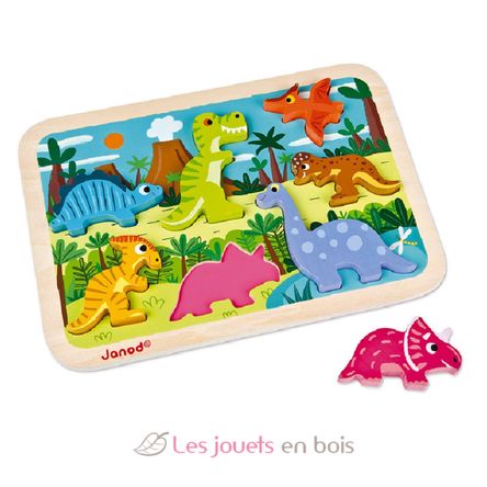 Chunky Puzzle Dinosaures J07054-4104 Janod 1