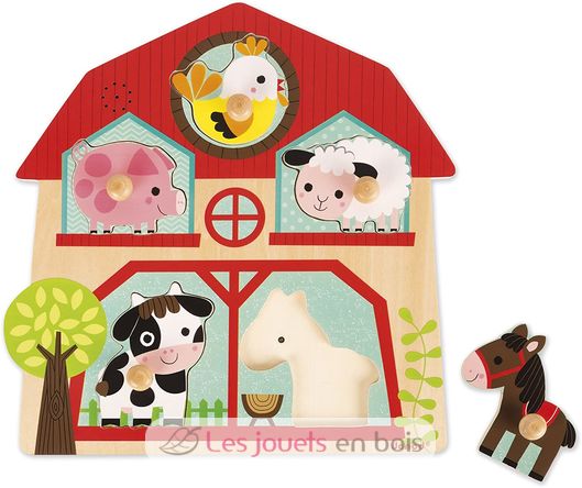 Puzzle sonore Les Copains de la Ferme J07079 Janod 1