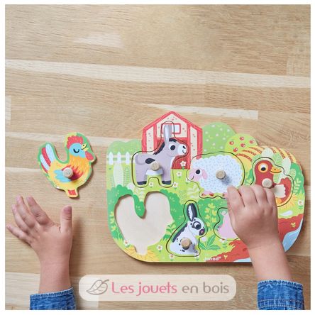 Puzzle en bois Happy Farm J07096 Janod 2