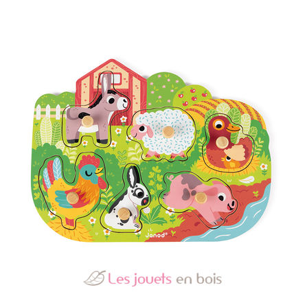 Puzzle en bois Happy Farm J07096 Janod 1