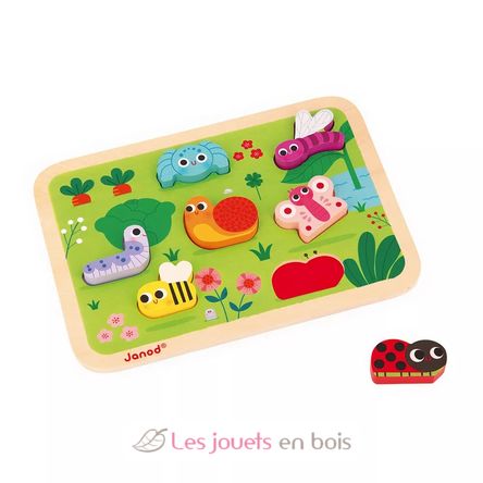 Chunky puzzle en bois Jardin J07120 Janod 2