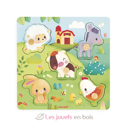 Puzzle tactile Ferme 5 pcs J07129 Janod 1