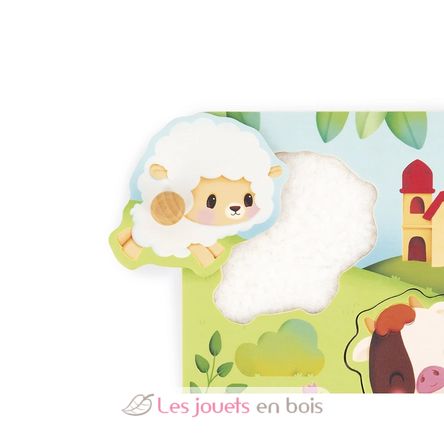 Puzzle tactile Ferme 5 pcs J07129 Janod 3