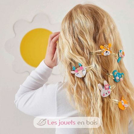 6 barrettes animaux pailletés à créer J07997 Janod 4