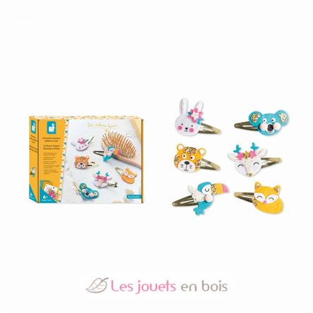 6 barrettes animaux pailletés à créer J07997 Janod 5