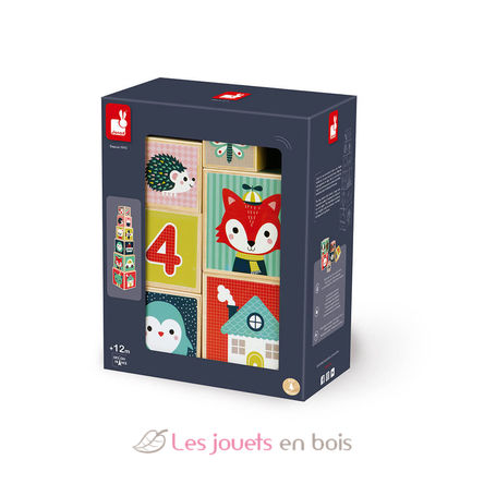 Pyramide 6 cubes Baby Forest J08016 Janod 5