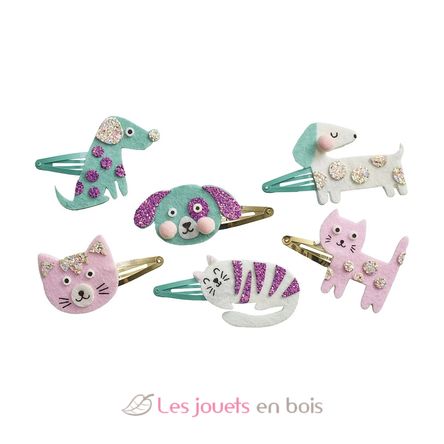 6 barrettes pailletées Little Pets à créer J09181 Janod 2