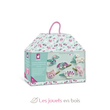 6 barrettes pailletées Little Pets à créer J09181 Janod 1