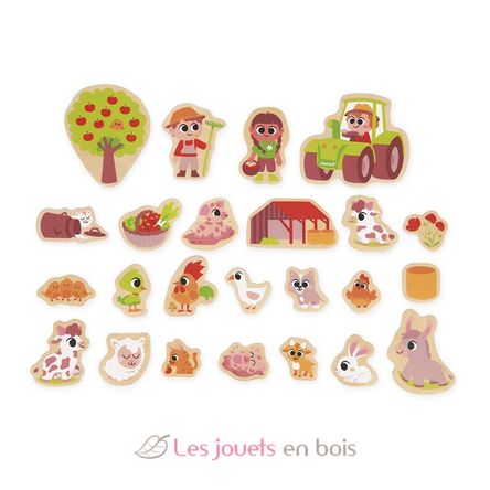 Magnets Ferme 24 pièces J09639 Janod 2