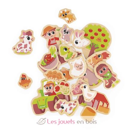 Magnets Ferme 24 pièces J09639 Janod 1
