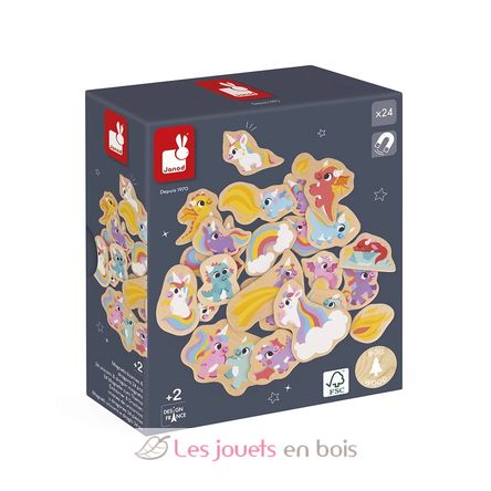 Magnets Licornes et Dragons 24 pièces J09645 Janod 3