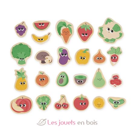 Magnets Fruits et Légumes 24 pièces J09648 Janod 2